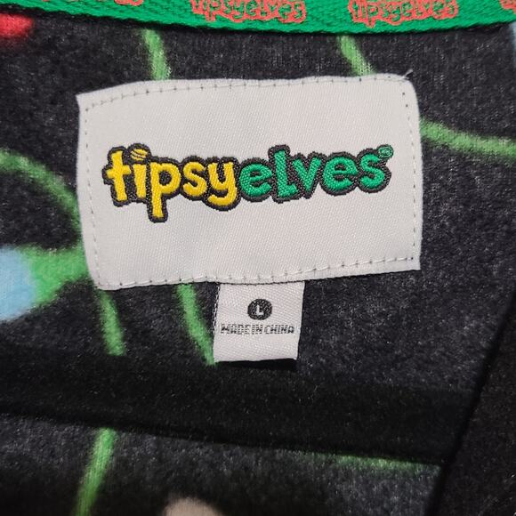 Tipsy Elves Christmas Lights Jumpsuit Holiday Christmas Comfy Size Large - Picture 6 of 11